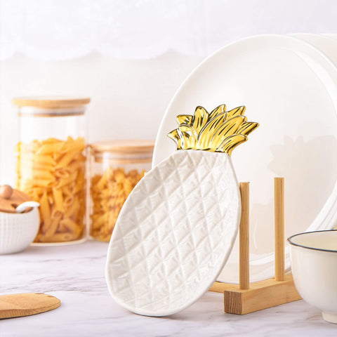 Honeydak conjunto piña para encimera, reposacucharas y cuchara