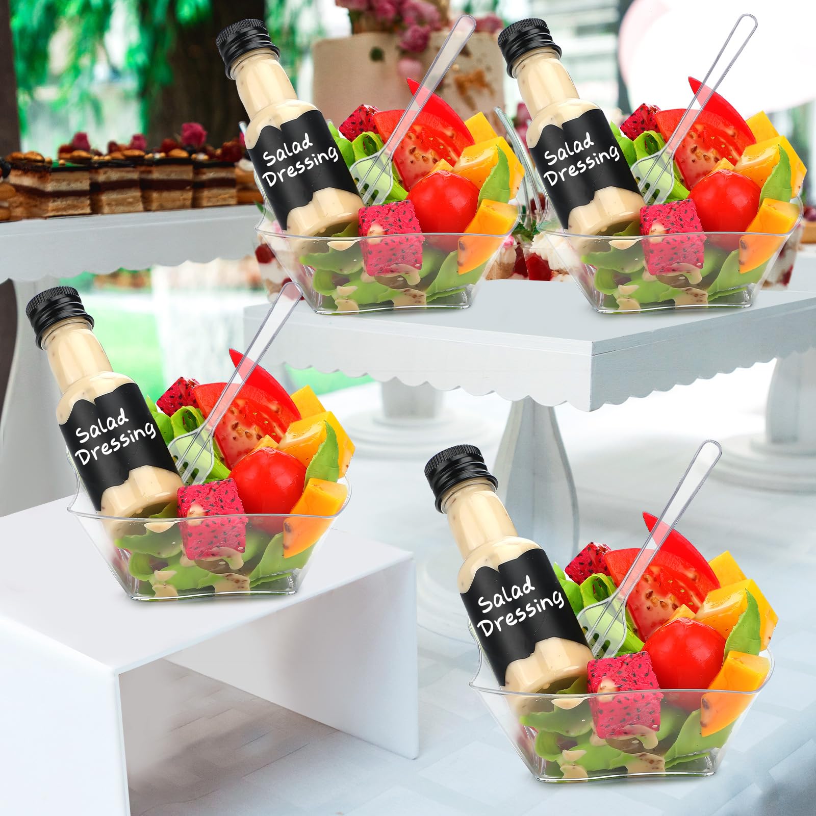 Honeydak etiquetas pequeñas para identificar y decorar platos y porciones.