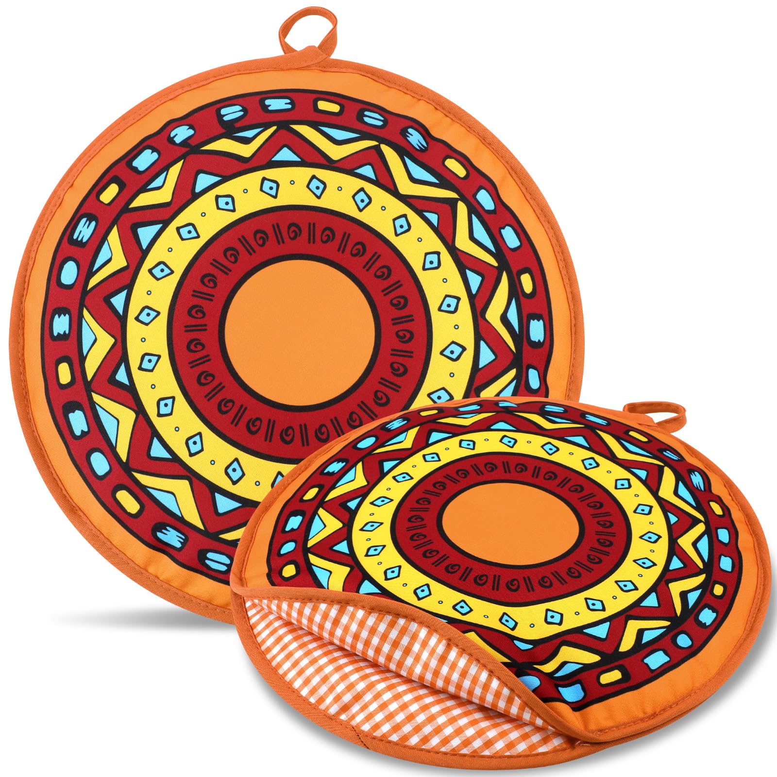 Honeydak funda calentadora para tortillas 12 pulgadas, diseño Talavera rojo, mantiene tibias las tortillas.