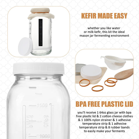 Honeydak kit colador de malla para separar kefir de los granos