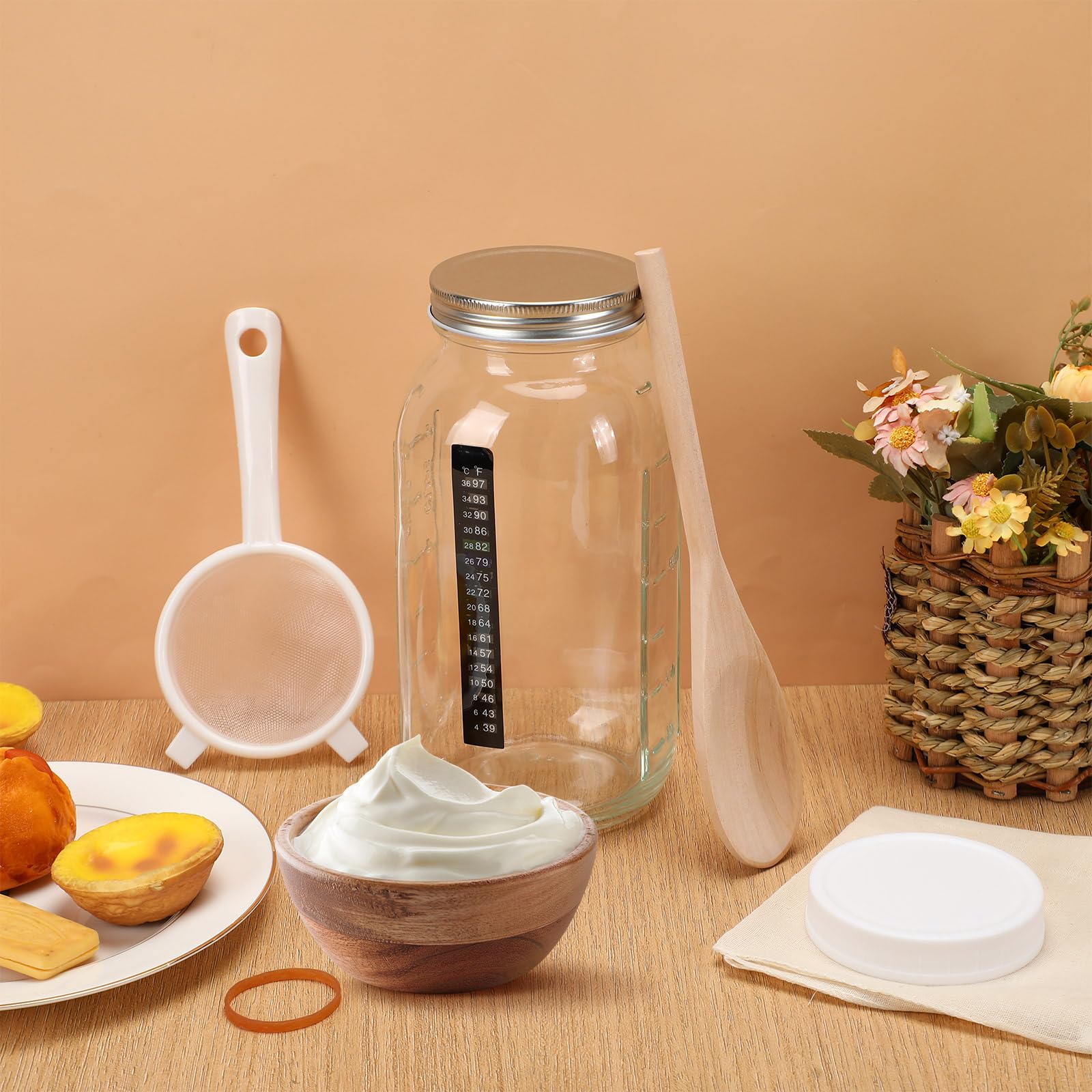 Honeydak kit gasa para filtrado suave y yogur casero