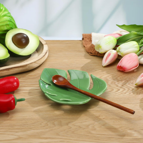 Honeydak Monstera hoja cerámica, regalo ideal para el hogar.