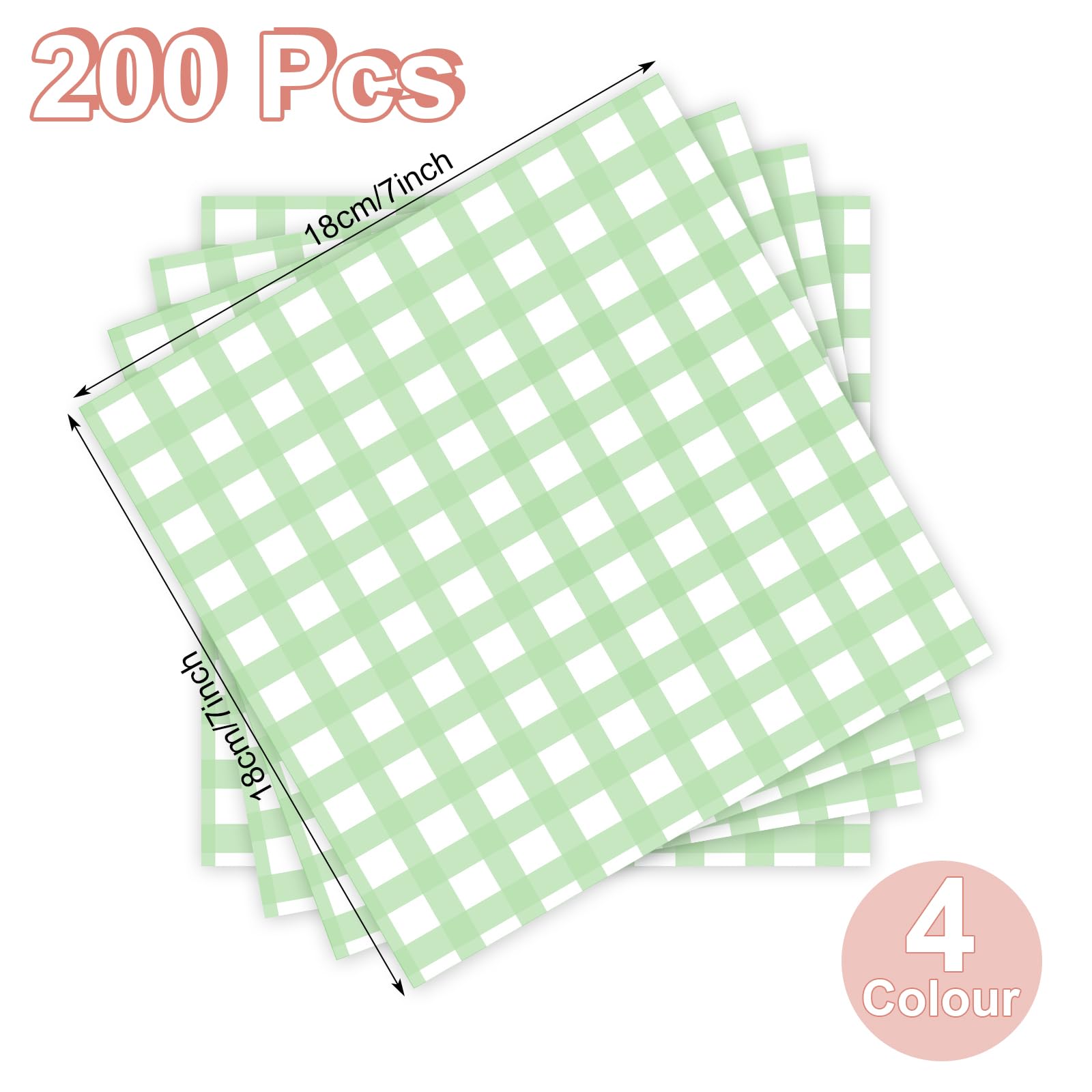 Honeydak envoltorio de papel para alimentos con diseño verde, perfecto para picnics y fiestas.