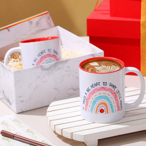 Taza Honeydak para profesor con frase frontal inspiradora