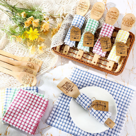 Toallas de cocina a cuadros Honeydak, suaves y absorbentes