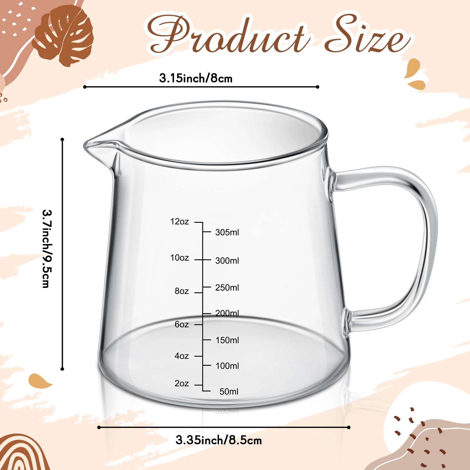 Honeydak taza espresso con boquilla en forma V para vertidos limpios