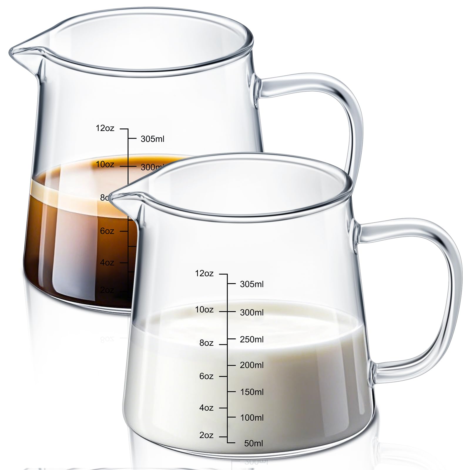 Honeydak tazas espresso 12 oz con medidas para verter con precisión