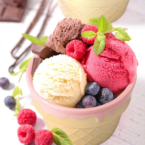 Tazones Honeydak cerámicos en rosa para yogur y sorbet elegante.