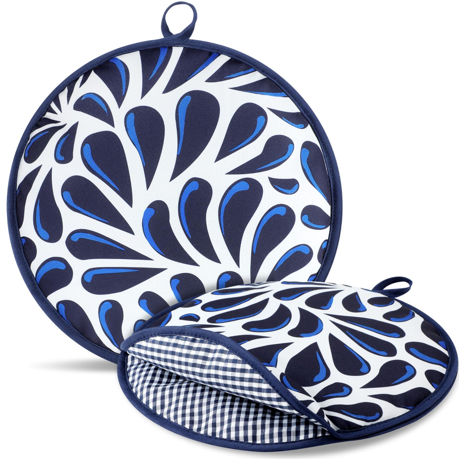 Honeydak funda cálida para tortillas con Talavera azul exterior, ideal para reuniones.