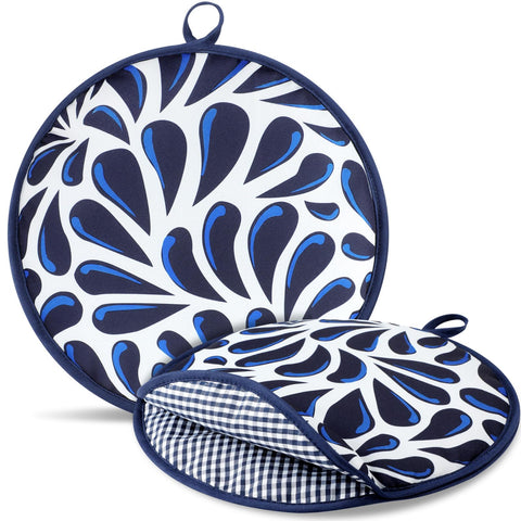 Honeydak funda cálida para tortillas con Talavera azul exterior, ideal para reuniones.