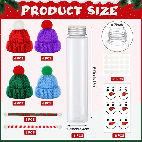 Honeydak tubos-dulces-navidad-sombrero-santa: perfecto para decorar y entregar regalos temáticos.
