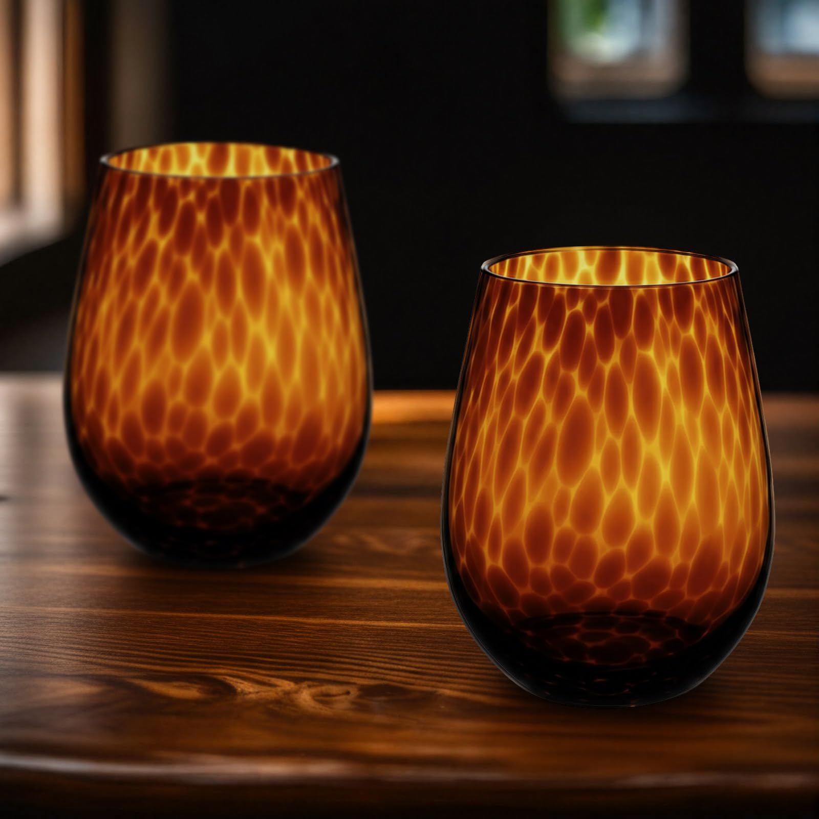 Conjunto Honeydak de 4 vasos, uso versátil para cenas.