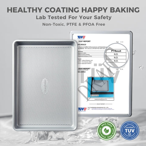 Bandeja cuarto HONGBAKE 13x9, reparto uniforme para vegetales y galletas.