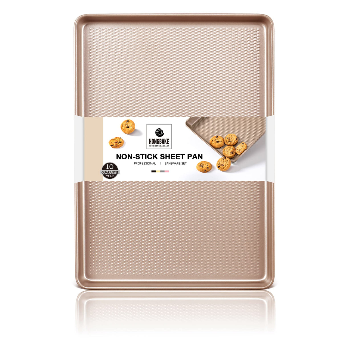 Hongbake bandeja para galletas con textura diamante para desmolde suave y horneado uniforme.