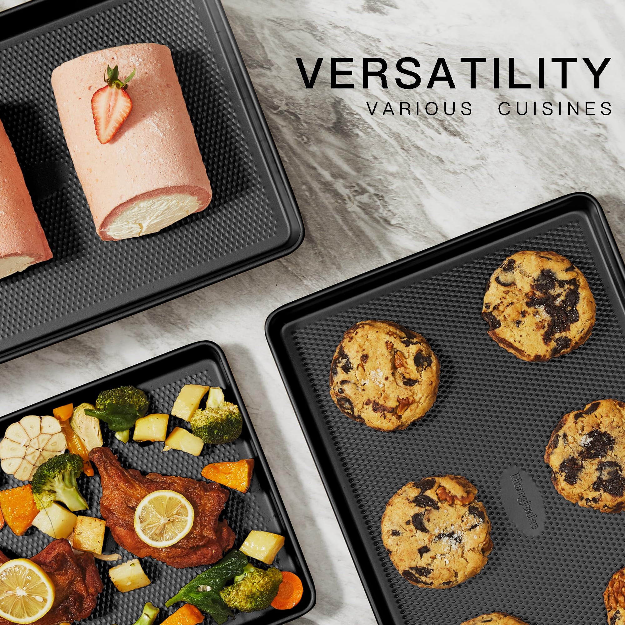 Bandeja HONGBAKE superficie antiadherente sin toxinas.