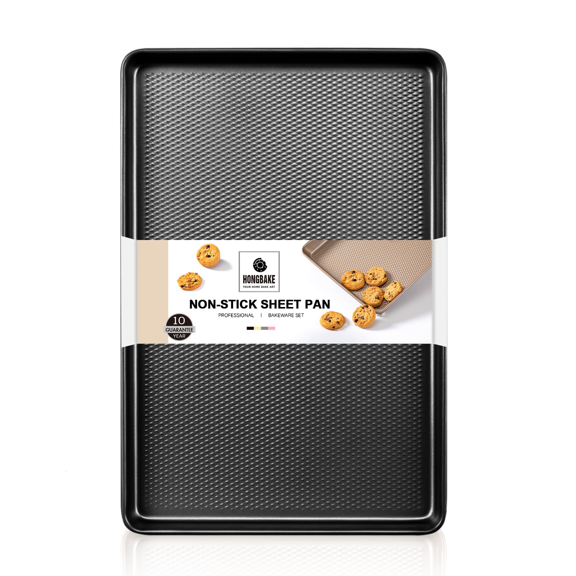 Bandeja HONGBAKE para hornear con textura diamante, cocción uniforme.