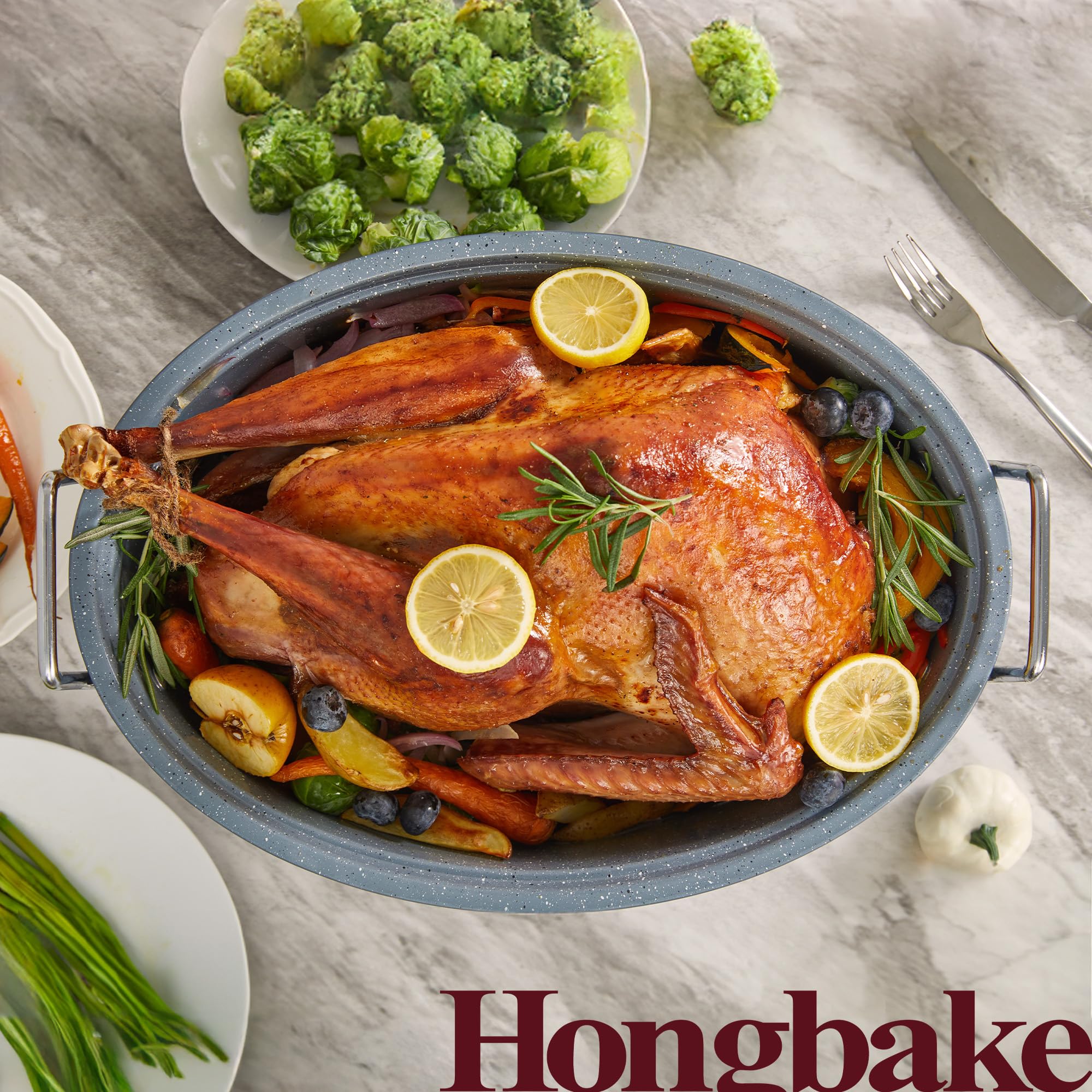 Conjunto completo HONGBAKE con tapa y rejilla para pavo.