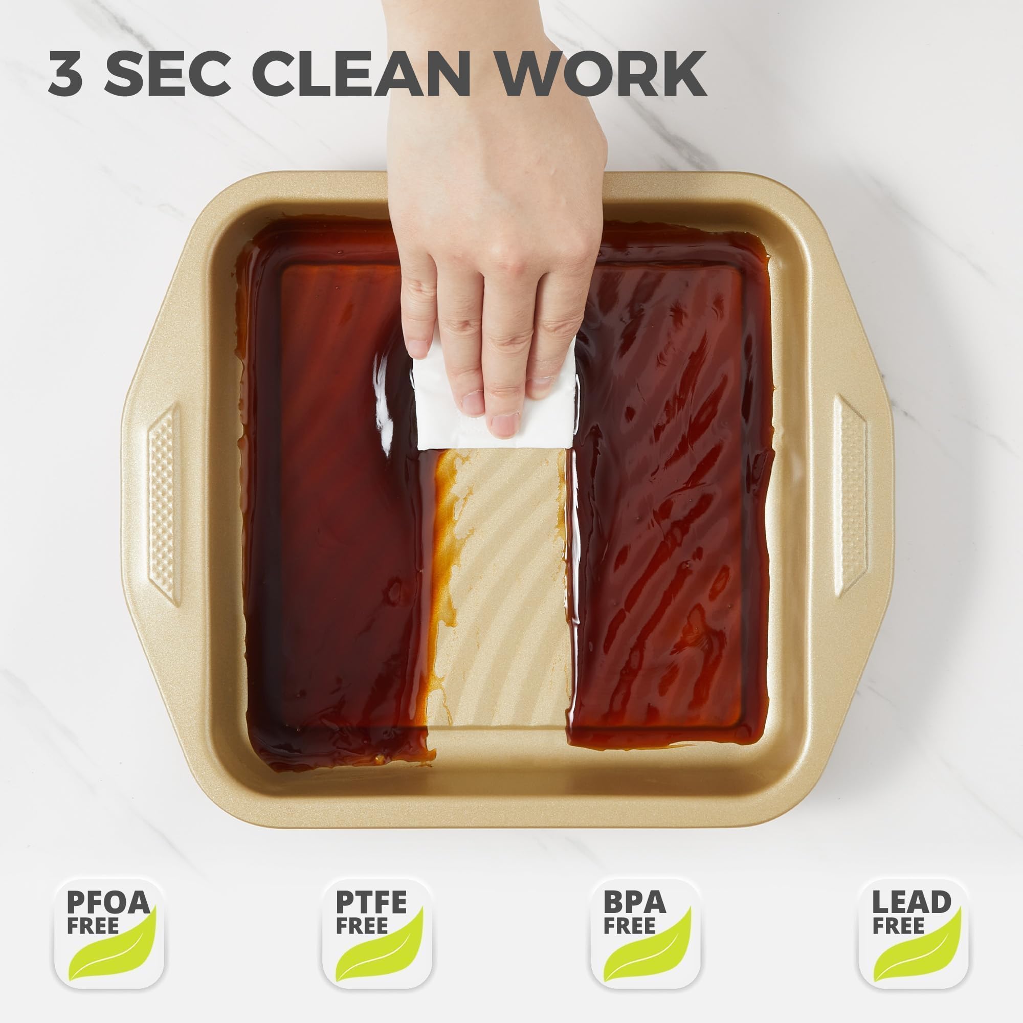 HONGBAKE juego de 9 piezas para hornear ofrece gran versatilidad en la cocina.
