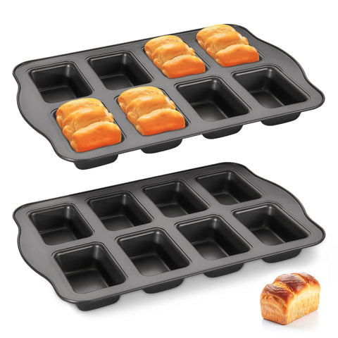 HONGBAKE minipan con 8 cavidades antiadherentes para porciones uniformes.