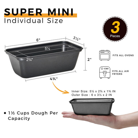Hongbake mini pan interior de 5-75x3x2in para porciones consistentes