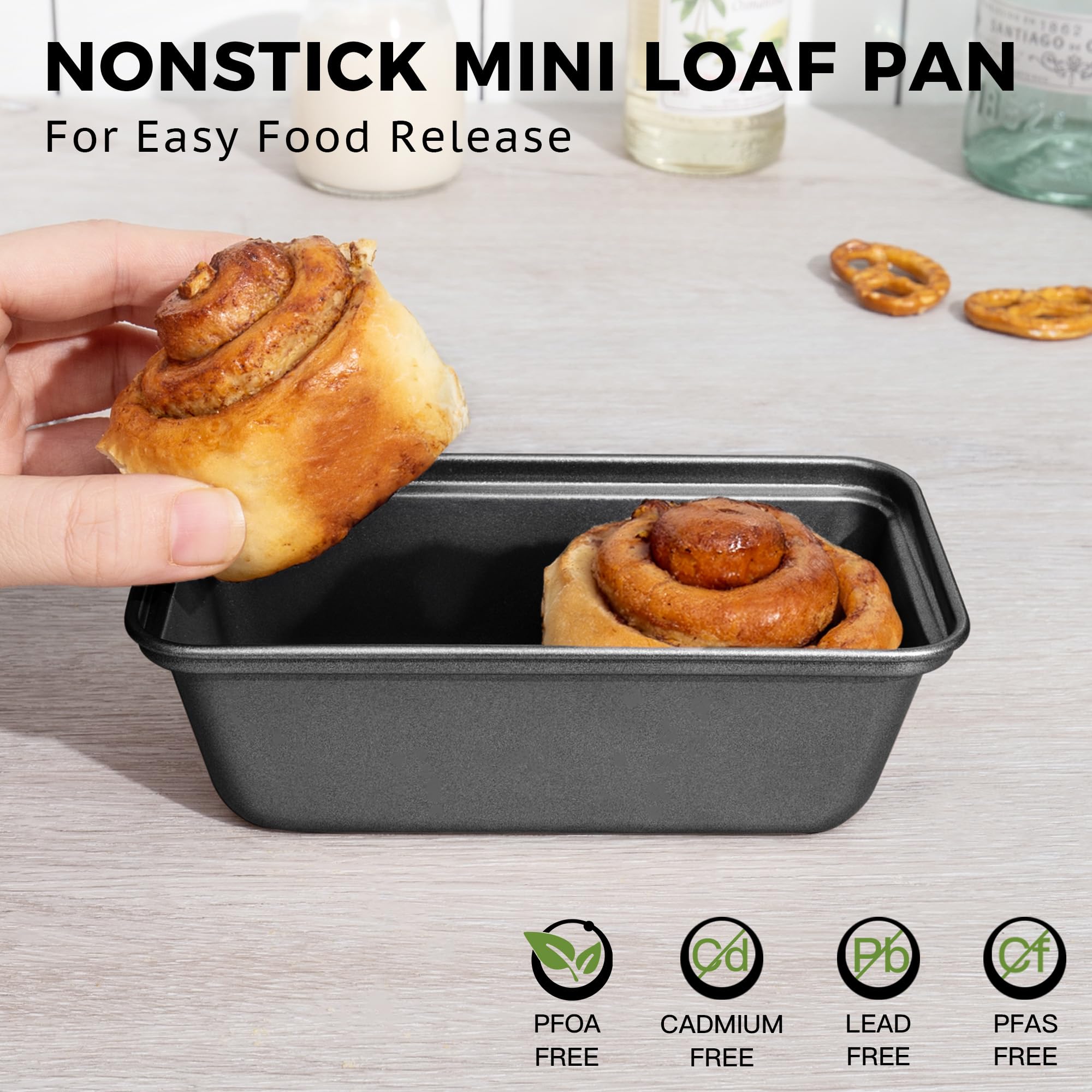 Hongbake mini pan recubrimiento antiadherente facilita desmoldeo y limpieza