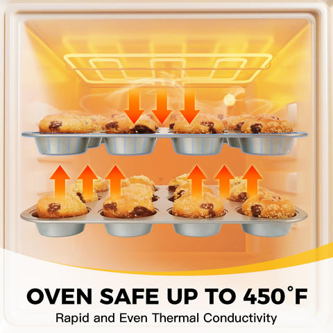 HONGBAKE: molde-muffin-14-6x9-8, porciones uniformes para muffins deliciosos.