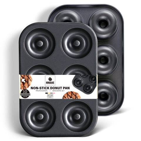 HONGBAKE moldes rosquilla con huecos profundos para horneado uniforme