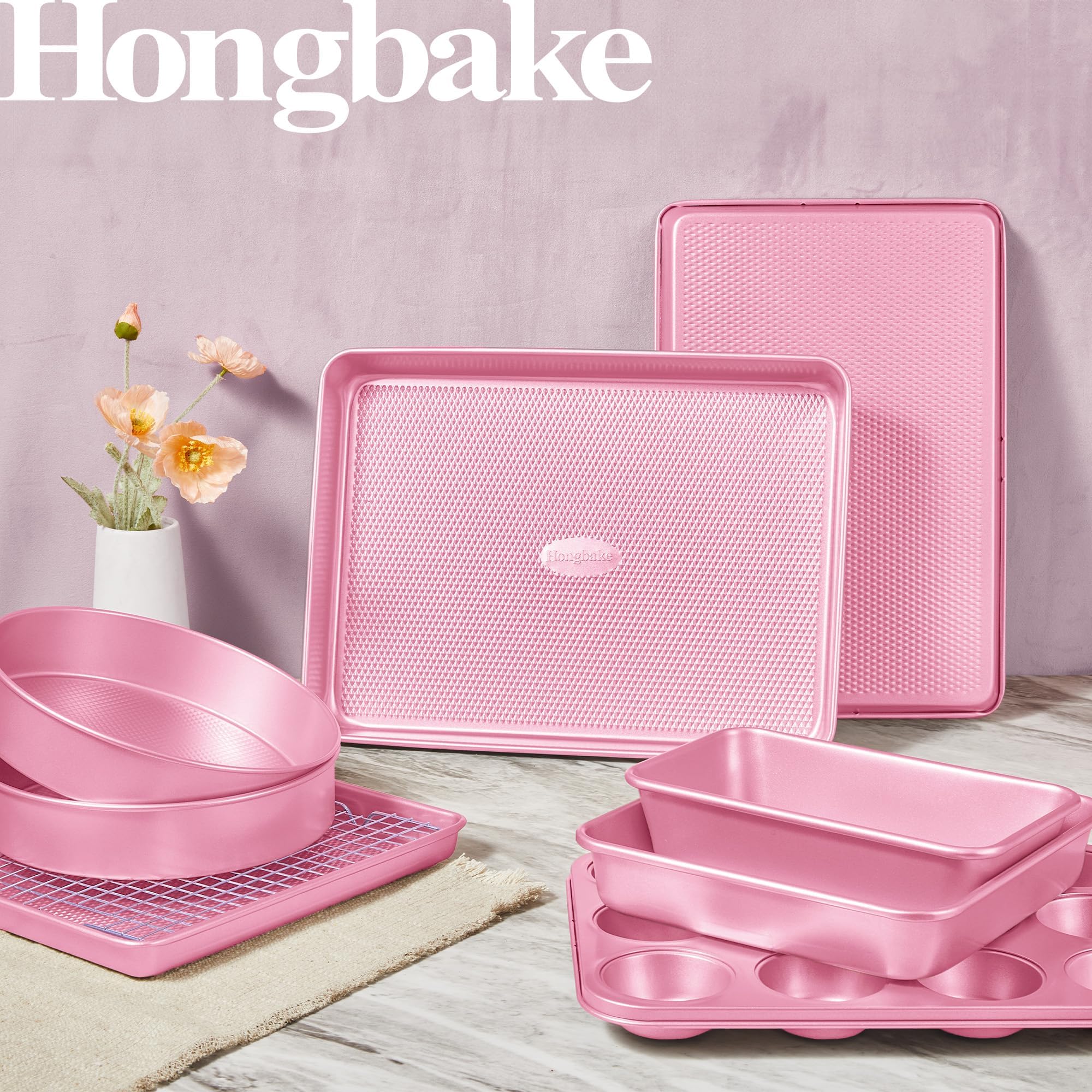 HONGBAKE: textura diamante para cocción homogénea y resultados consistentes.
