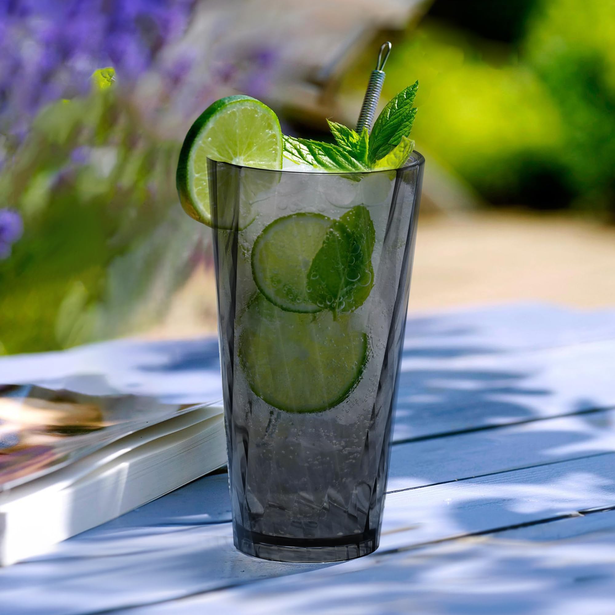HONGBOLI vaso gris de 20oz, ideal para bebidas diarias y hielo.