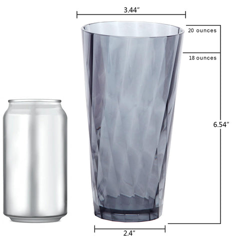 HONGBOLI vaso plástico ergonómico, diseño bajo, cómodo al beber.