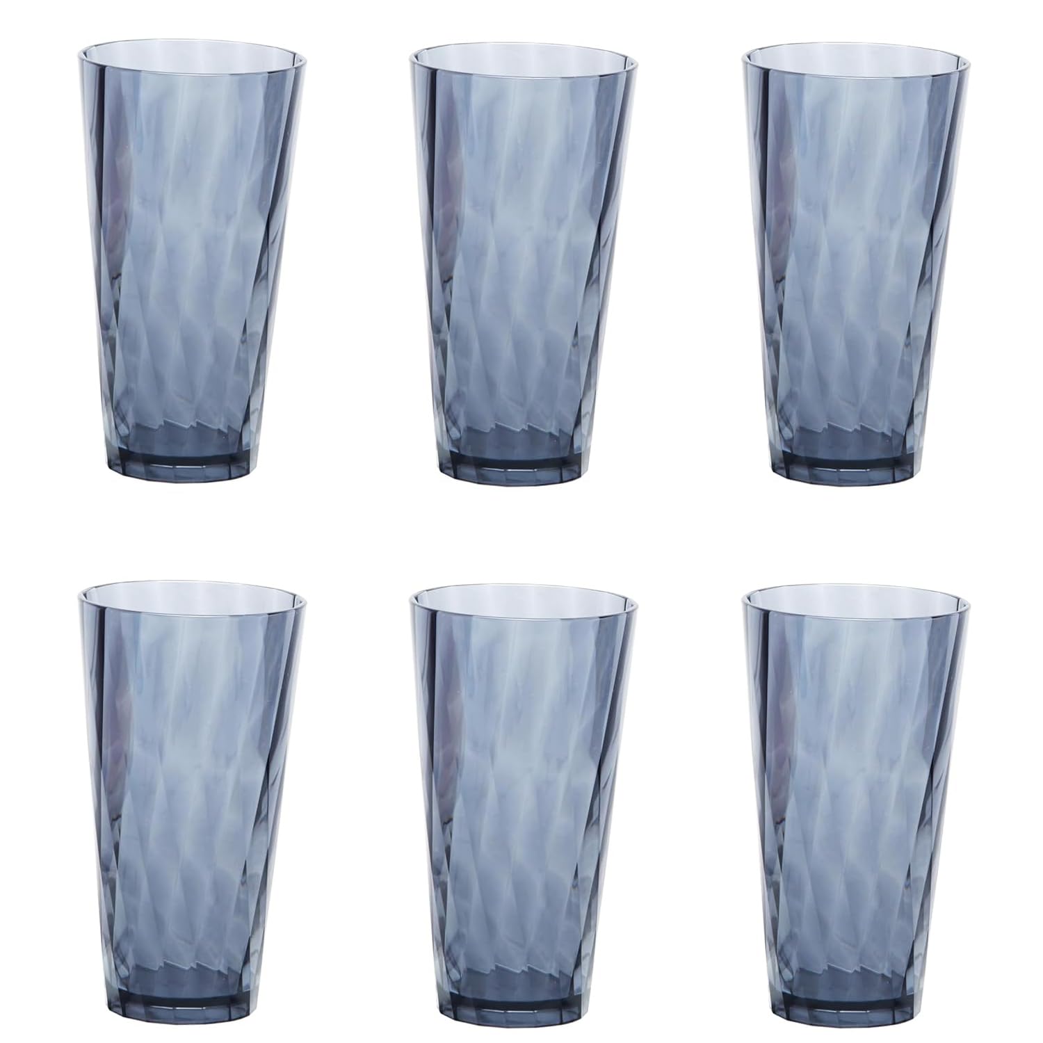 HONGBOLI vaso plástico irrompible de 20oz, juego de 6 para uso diario.