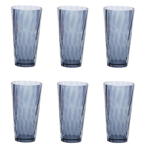 HONGBOLI vaso plástico irrompible de 20oz, juego de 6 para uso diario.