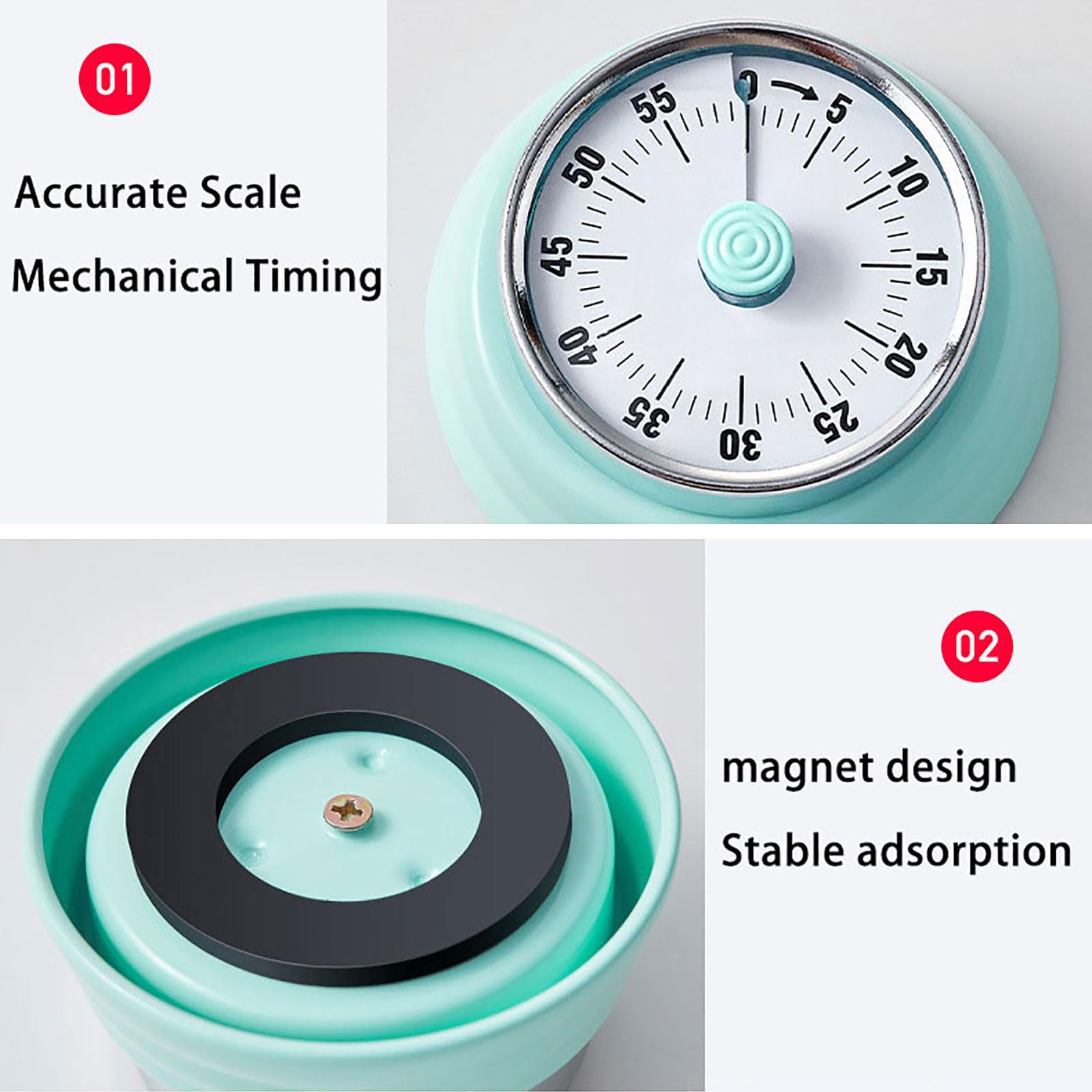 Hongjie temporizador compacto, ideal para cocinas pequeñas.