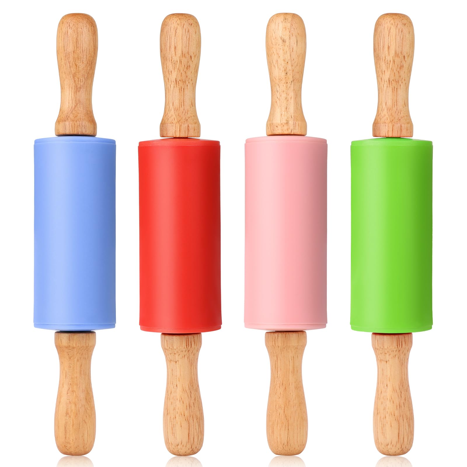 Honglida rodillo de silicona mini para niños azul, cómodo para manos pequeñas y juego imaginativo.