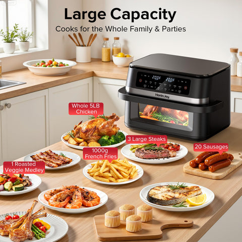 HoninJoy freidora de aire de 12qt para comida familiar