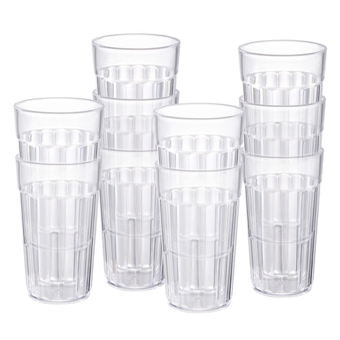 Vaso Honla 10 oz apilable, fácil de guardar tras la merienda.