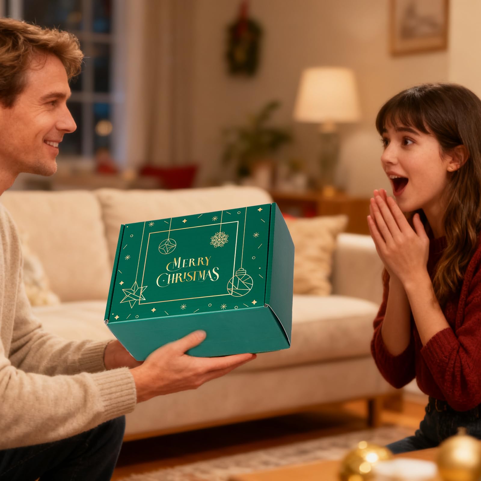 Honxicur diseño exterior de la caja regalo navideña para sorprender.