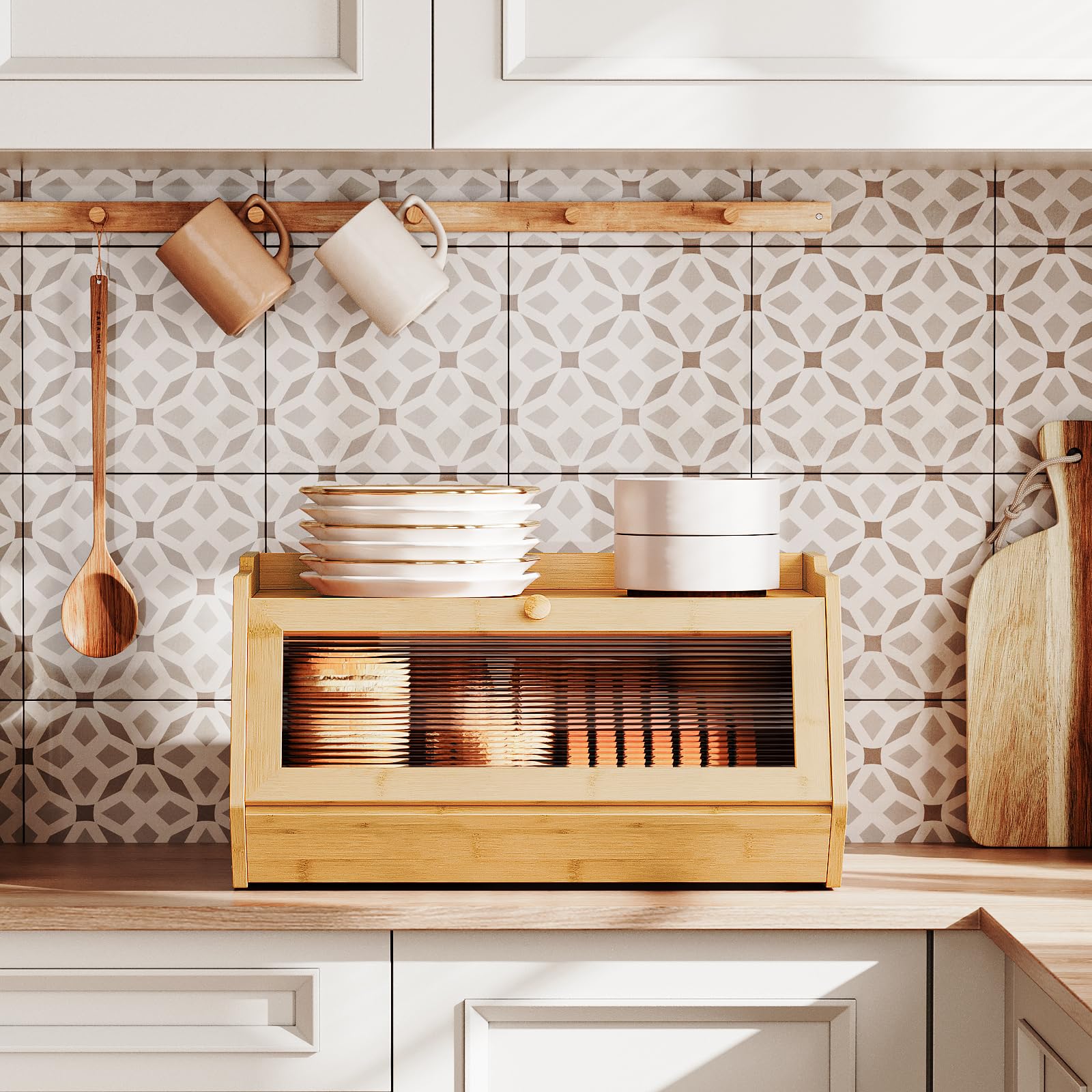 Hoobro diseño geométrico añade elegancia natural a la cocina.