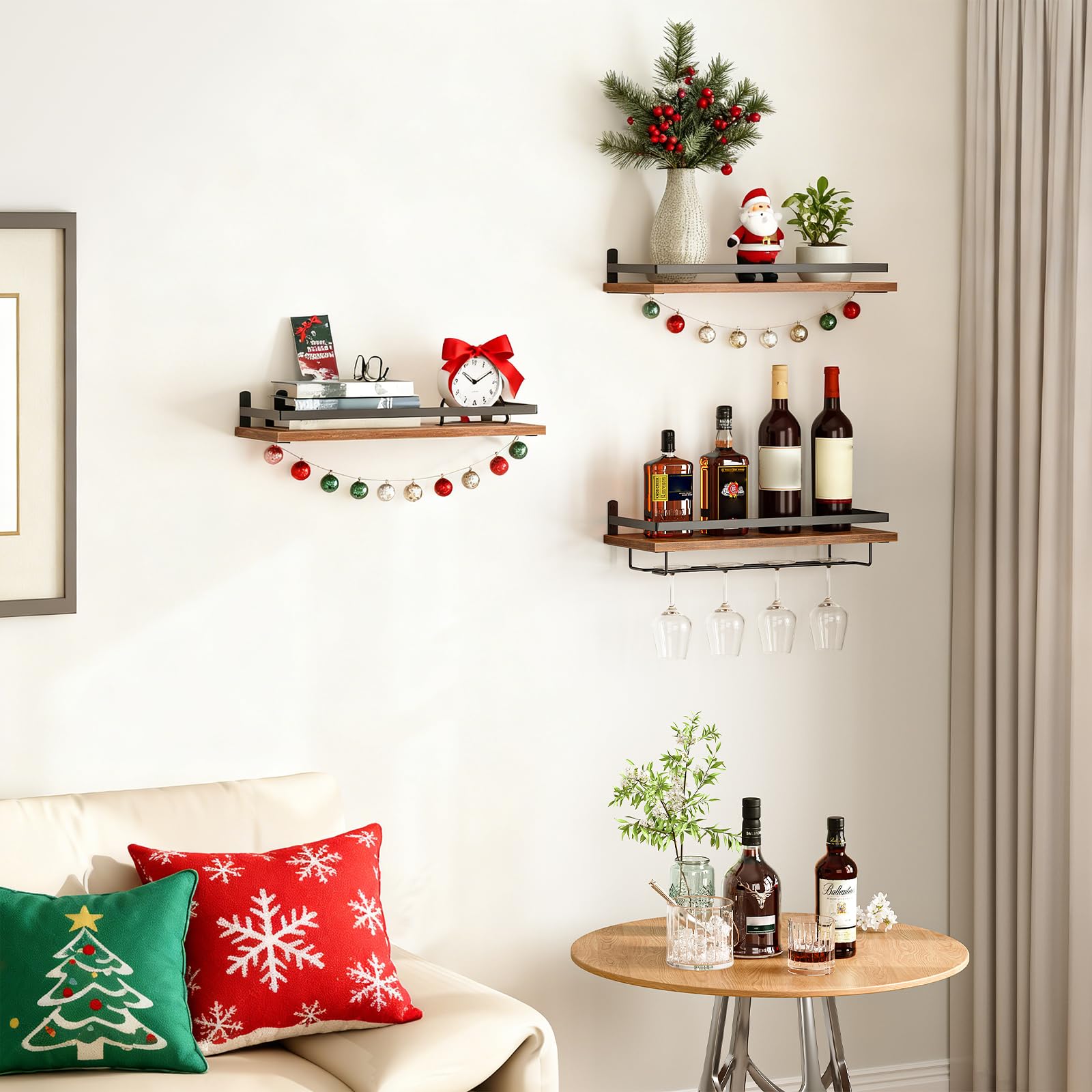 HOOBRO estante-vino-durable-metal ofrece estructura robusta y carga estable para botellas.