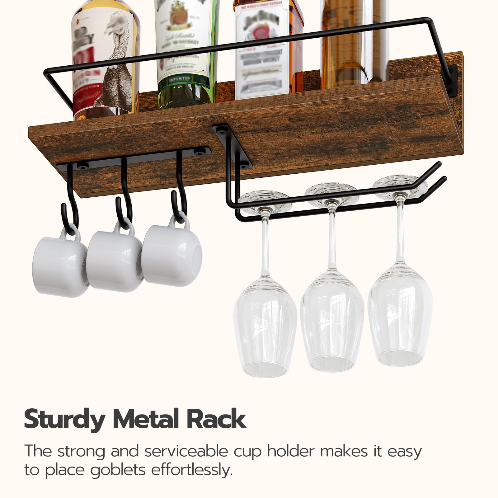 HOOBRO estante de 40 libras por estante para vinos y decoraciones
