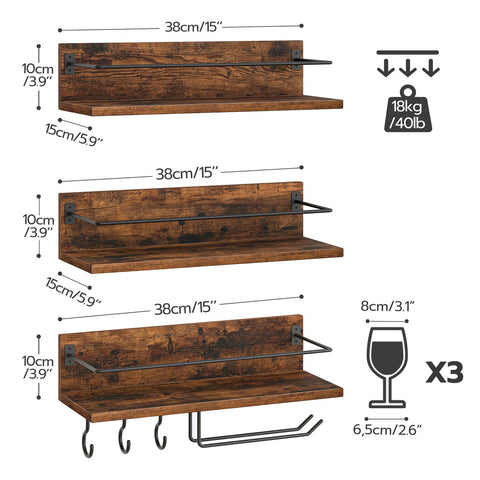 HOOBRO estante montado en pared, ahorro de espacio para cocina o sala