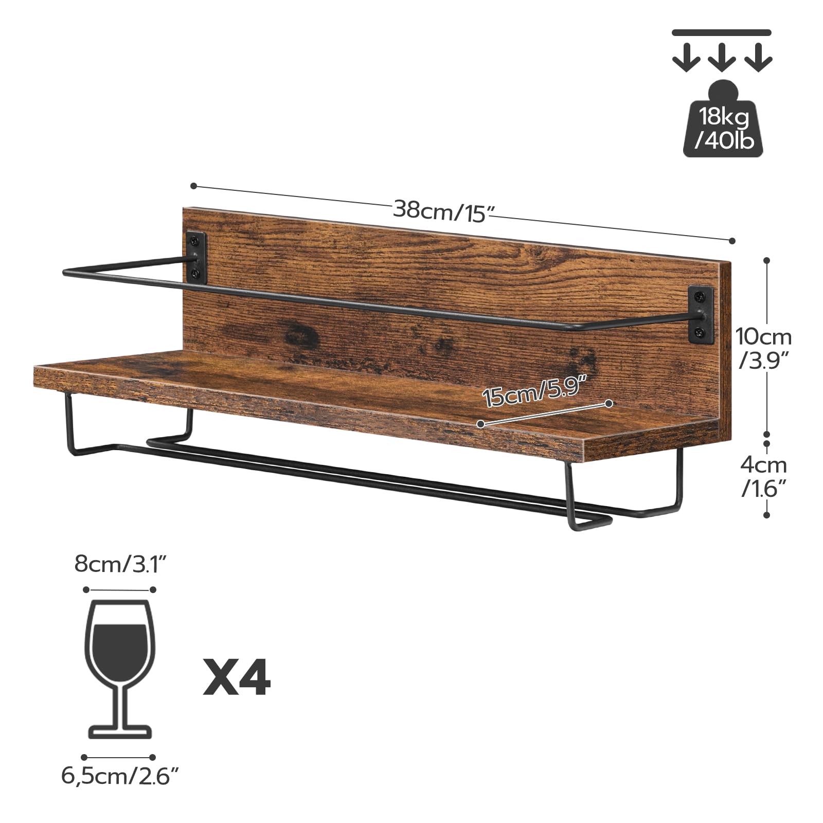 HOOBRO materiales-madera-metal con acabado rústico para mueble firme.