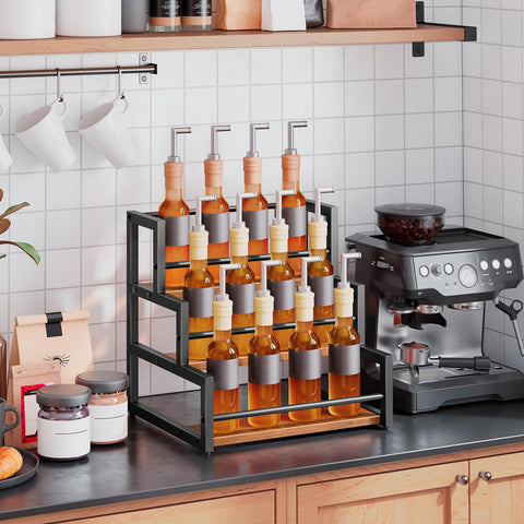 HOOBRO rack-bebidas-encimera aprovecha el espacio de la encimera para bebidas.