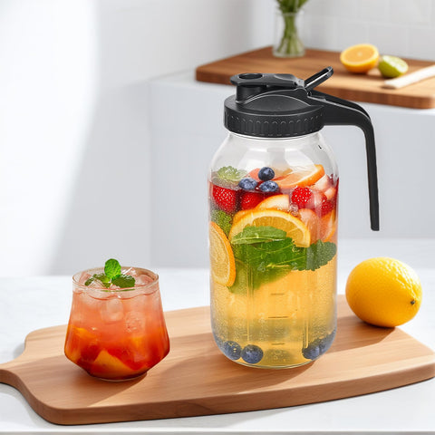 Hoofess jarra mason 64oz ideal para té solar, café frío y bebidas refrescantes