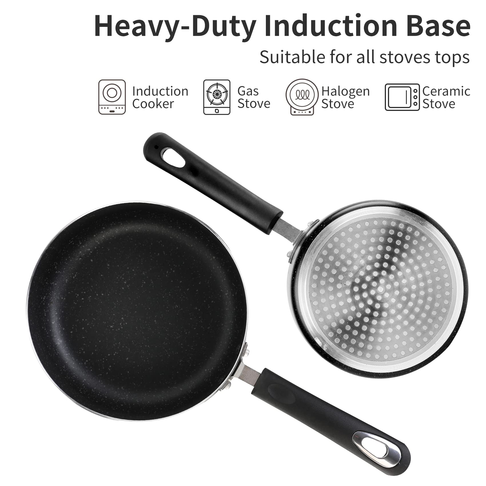 Interior antiadherente durable de HooJay para cocinar sin esfuerzo.