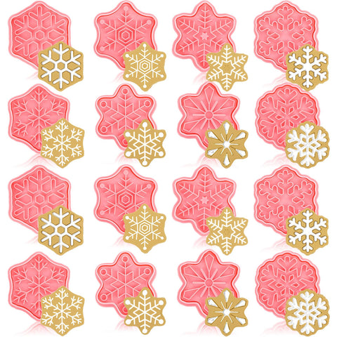 Cortadores Hoolerry galletas nieve 3D para decoraciones navideñas.