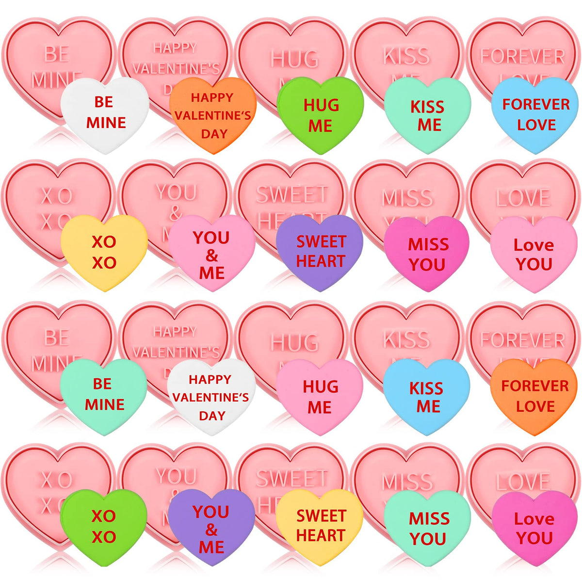 Cortadores Hoolerry para galletas de San Valentín con corazones de conversación para decorar galletas
