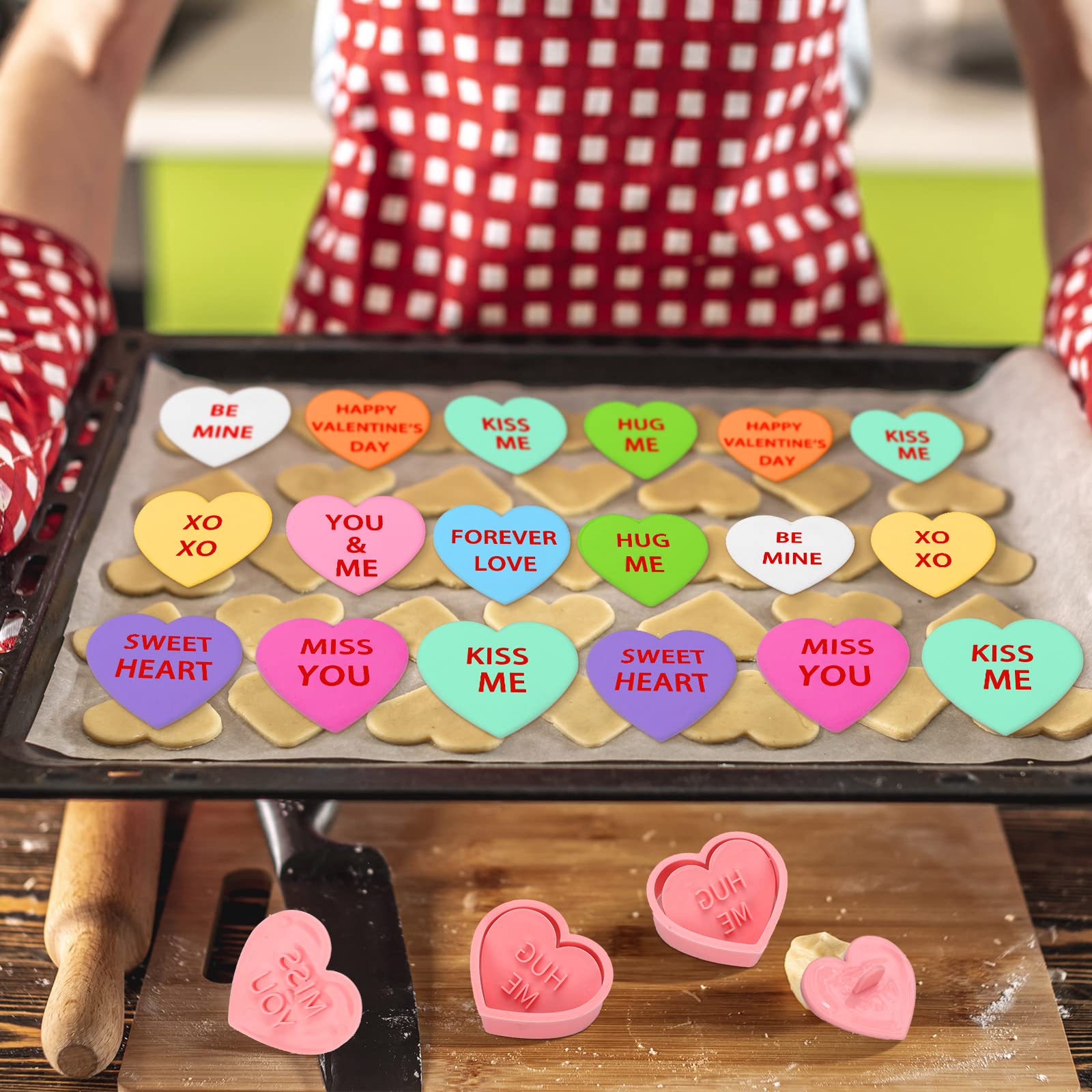 Cortadores Hoolerry San Valentín corazones pequeños para detalles finos