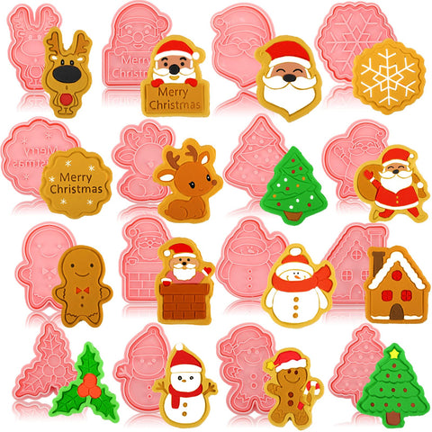 Cortadores Hoolerry navidad copo nieve estampa 3D para galletas