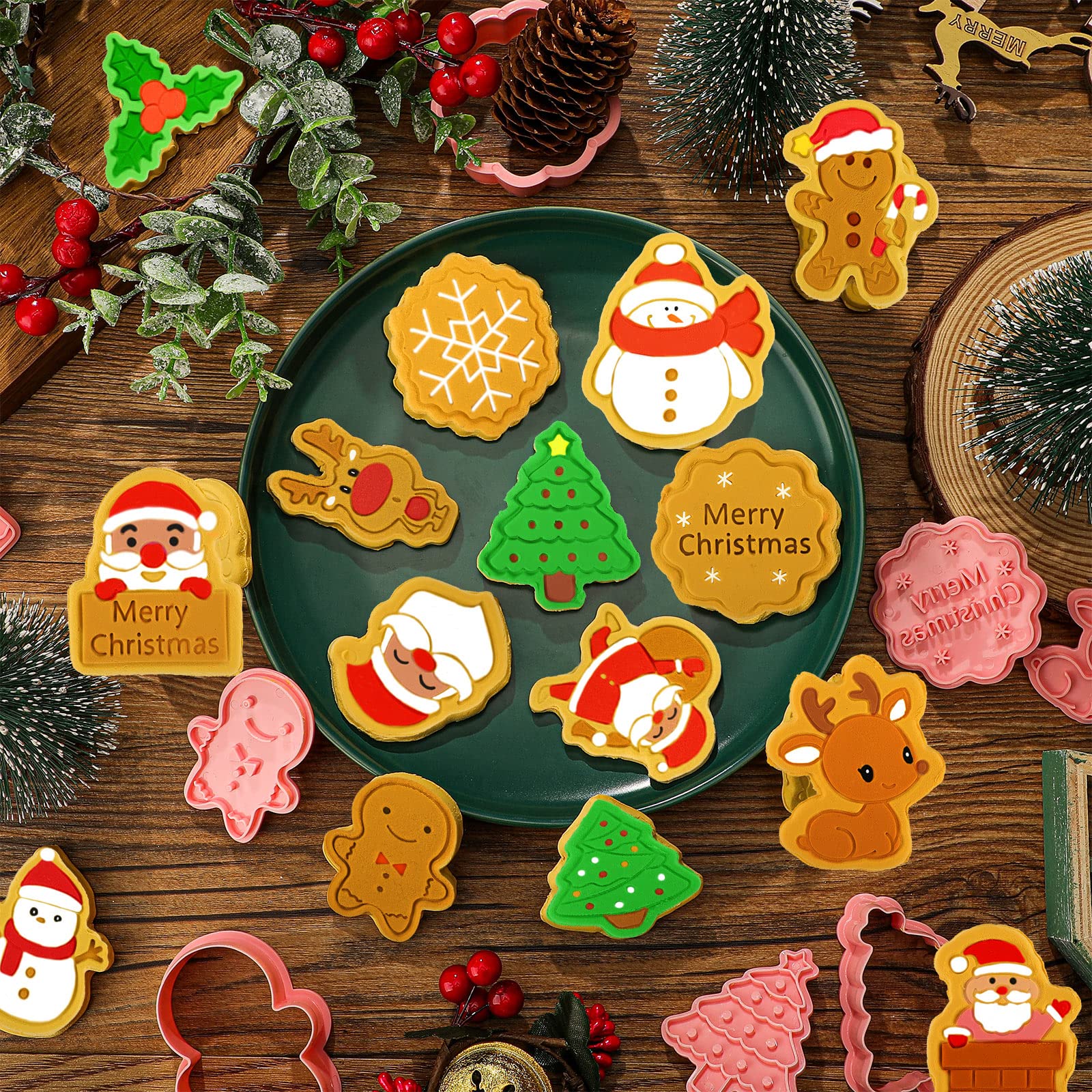 Cortadores Hoolerry navidad reno estampa 3D